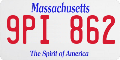 MA license plate 9PI862
