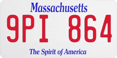 MA license plate 9PI864
