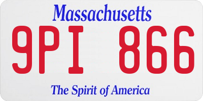 MA license plate 9PI866