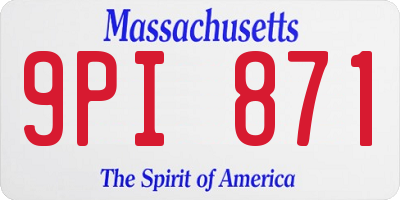 MA license plate 9PI871