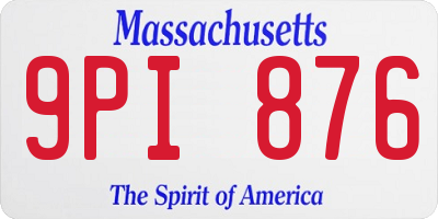 MA license plate 9PI876
