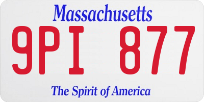 MA license plate 9PI877