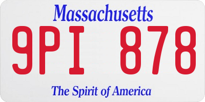 MA license plate 9PI878