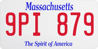 MA license plate 9PI879