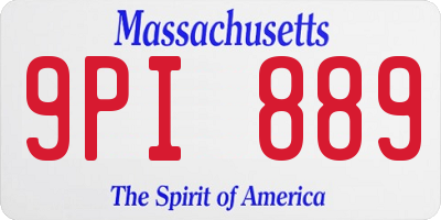 MA license plate 9PI889