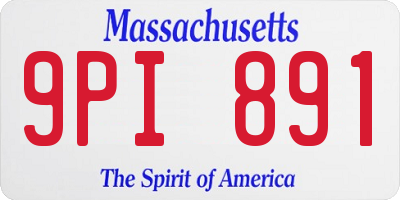 MA license plate 9PI891