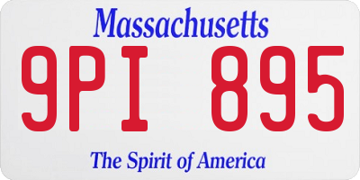 MA license plate 9PI895