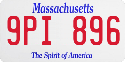 MA license plate 9PI896
