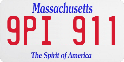 MA license plate 9PI911