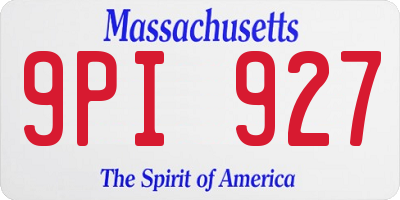MA license plate 9PI927