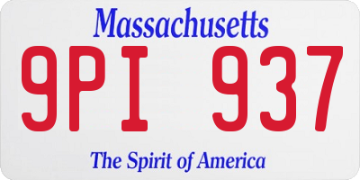 MA license plate 9PI937