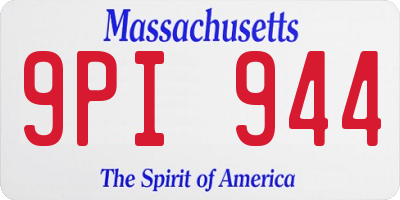 MA license plate 9PI944