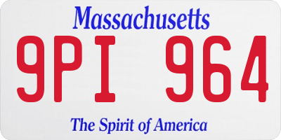 MA license plate 9PI964