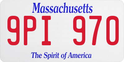 MA license plate 9PI970