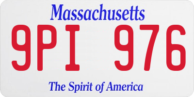 MA license plate 9PI976