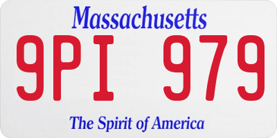 MA license plate 9PI979
