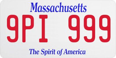 MA license plate 9PI999