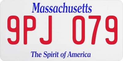 MA license plate 9PJ079