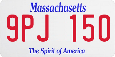 MA license plate 9PJ150