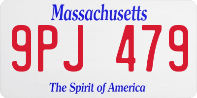MA license plate 9PJ479