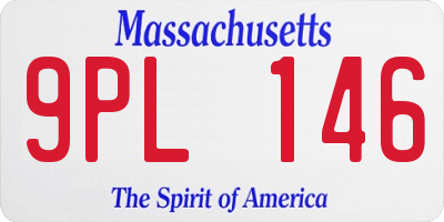 MA license plate 9PL146