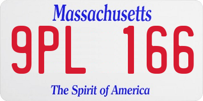 MA license plate 9PL166