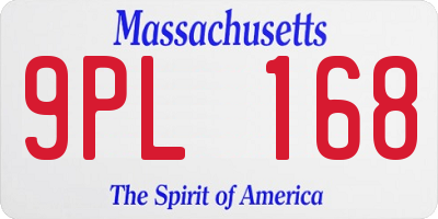 MA license plate 9PL168