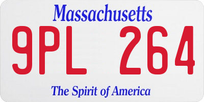MA license plate 9PL264