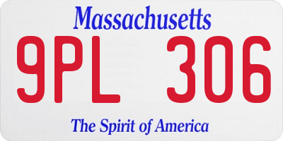 MA license plate 9PL306