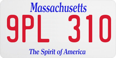 MA license plate 9PL310