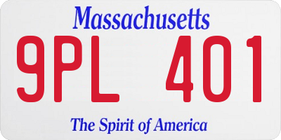MA license plate 9PL401