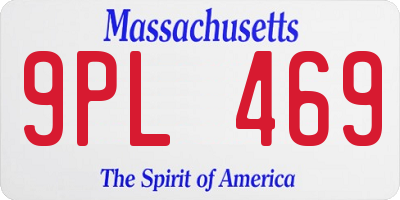 MA license plate 9PL469