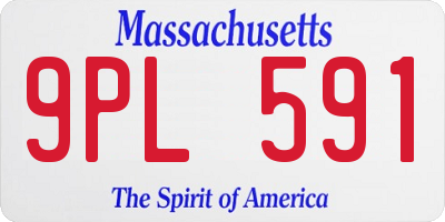 MA license plate 9PL591