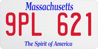 MA license plate 9PL621