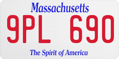 MA license plate 9PL690