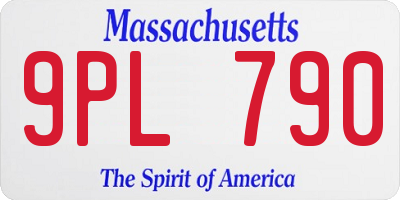 MA license plate 9PL790