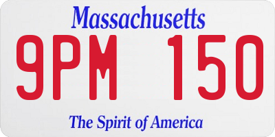 MA license plate 9PM150