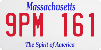 MA license plate 9PM161