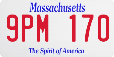 MA license plate 9PM170
