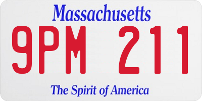 MA license plate 9PM211