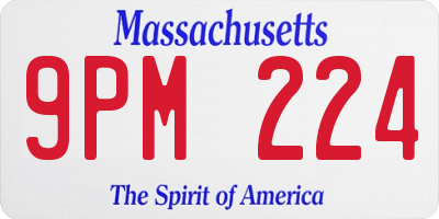 MA license plate 9PM224