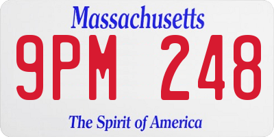 MA license plate 9PM248