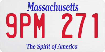 MA license plate 9PM271