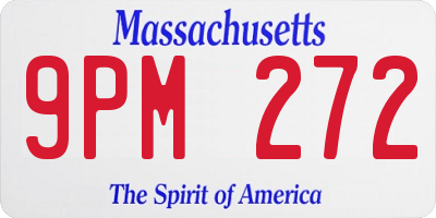 MA license plate 9PM272