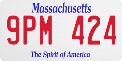 MA license plate 9PM424