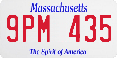 MA license plate 9PM435