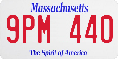 MA license plate 9PM440