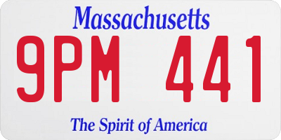 MA license plate 9PM441