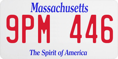 MA license plate 9PM446