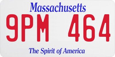 MA license plate 9PM464